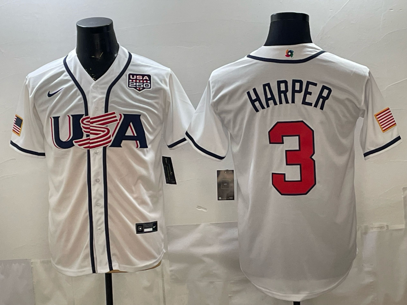 Men 2026 World cup white MLB Nike jersey 0030